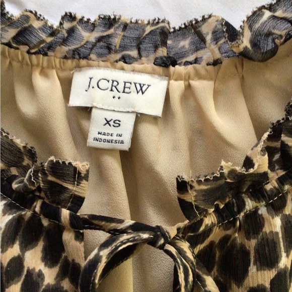 J.Crew leopard blouse size x small - Picture 6 of 8